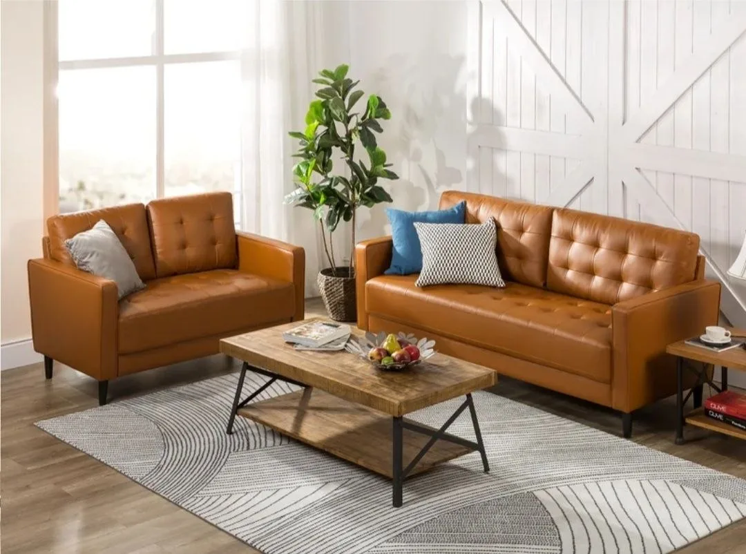 2 Seater Sofa In Brown Leather Mumbai